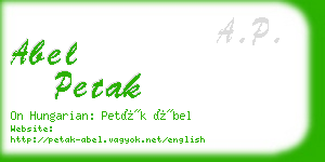 abel petak business card